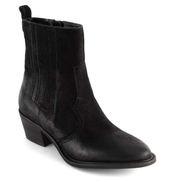 David Tate Baya Western Bootie black leather size 7 M - Picture 3 of 12